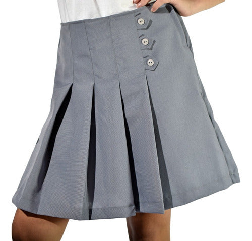 Creaciones Perla Classic Schoolgirl Pleated Short Pants Skirt in Tropical Fabric 1