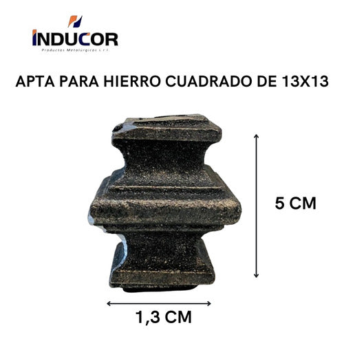 INDUCOR Aplique Nudo 1/2 Simple Adorno Reja Intermedio X 10 Unidades 1