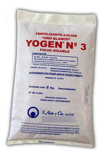 Yoguen 3 2kg Regulador Crecimiento Foliar Suelo 0