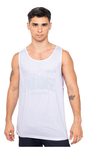 Men's Oversize Cotton Printed Tank Top Gym Shaffe 0