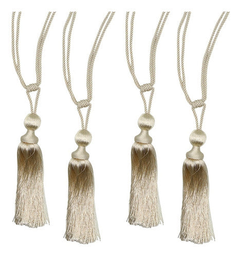 Haussman King David Cream Curtain Tiebacks - Set of 4 0