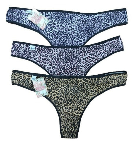 Pack of 6 Cotton Lycra Super Special Size Printed Thongs 10