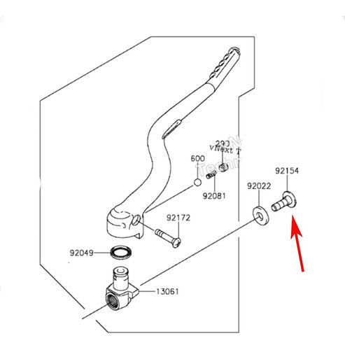 Kawasaki Kick Starter Screw KXF 250 09-20, KXF 450 09-18, KLX 450 14-19 1