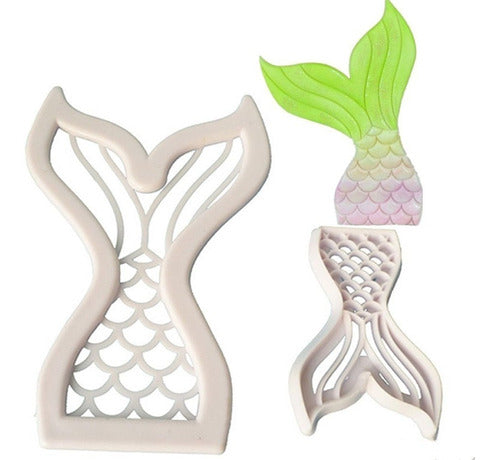 Dessert Gift Mermaid Tail Cutter Marker Set x 2 Pieces 1