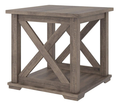 Diseño Exclusivo De Ashley Arlenbry Farmhouse End Table Con 0