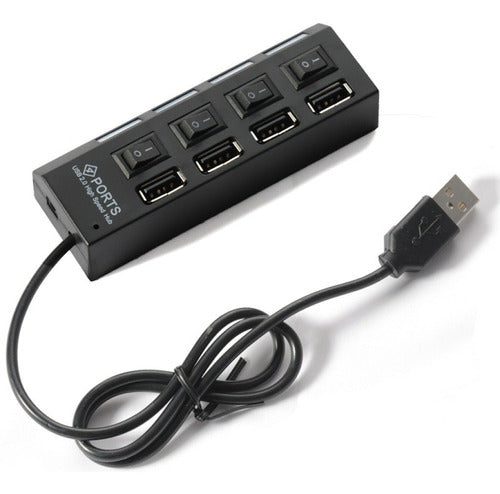 Hi-Speed USB 2.0 Hub 4 Ports with Power Button 0