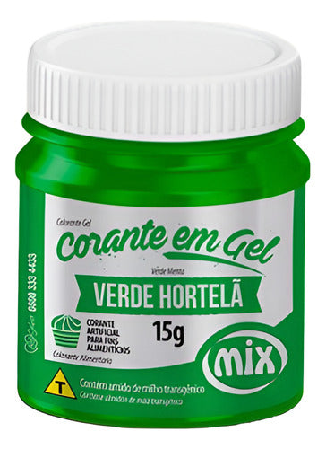 Mix Colorante En Gel 15 Gr. Verde Menta Para Repostería 0