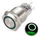 Generic Metal Push Button 16mm with LED Light Momentary Green 1