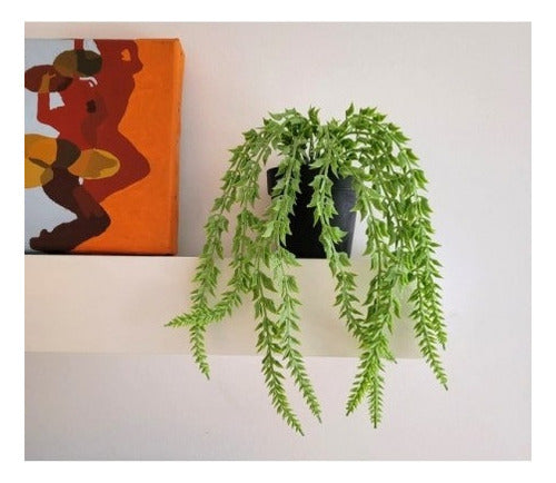 HYF Artificial Hanging Fern Star With Pot 0