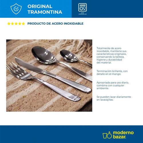 Set of 12 Tramontina Athenas Stainless Steel Table Spoons 4