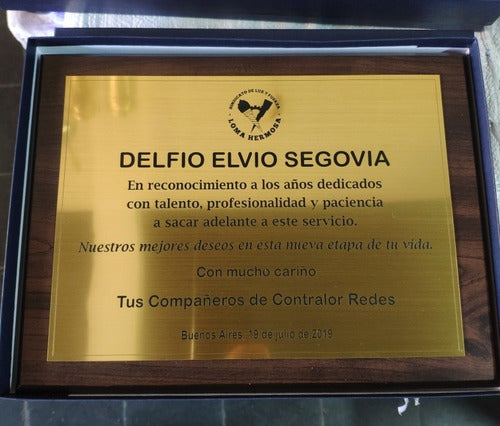 Placa Conmemorativa, Plaqueta, Grabado Incluido 1