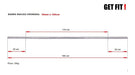 Get Fit! 30mm x 1.80m Solid Chrome Straight Bar 1