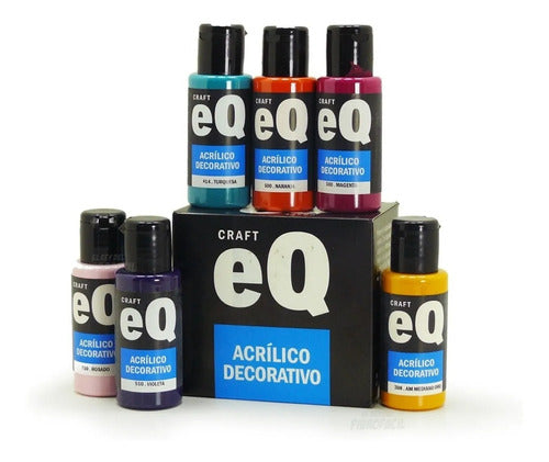 Set of 10 50cc Acrylic Paints by EQ Arte - 100% Acrylic - Linier 0