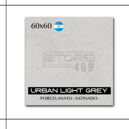 VITE Porcelanato Urban Light Grey Satin Finish Rectified 1st Quality 1