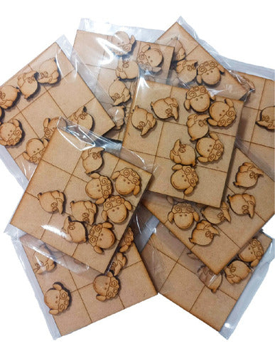 10 Tateti Oveja Pato Souvenir 8x8 Bolsita Mdf Fibrofacil 0