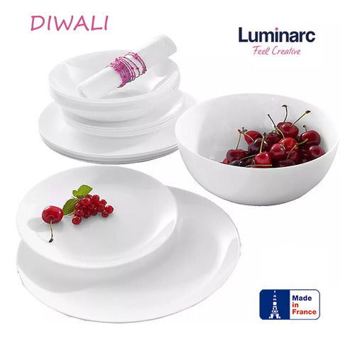 Luminarc Diwali 24-Piece Dinnerware Set + Serving Bowl 3