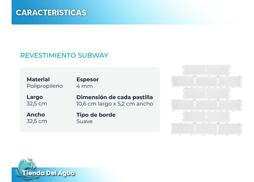 Venetile Azulejos Subway Polipropileno Biselado 2