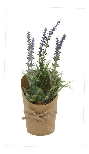Artificial Lavender Plant in Cardboard Pot 8x8x23cm 0