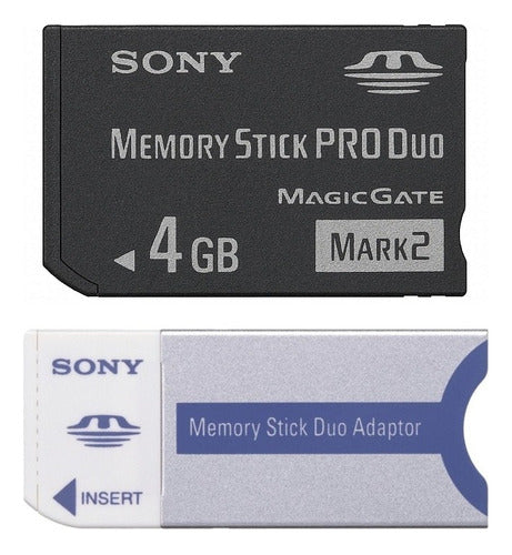 Sony Memory Stick PRO Duo 4GB + PRO Duo Adapter 0