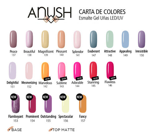 Anush 12 Semi-Permanent Nail Polishes + Beauty Nail Lamp 4