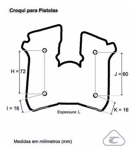 Cabo Pistola Taurus Pt-92/99/100/101/57s + 4 Parafusos 2