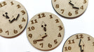 Fibrofacil MDF 5 Clocks 8cm Diameter with Hands 3