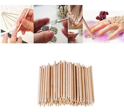 Polish Art Wooden Cuticle Pushers - 100 Pieces 1