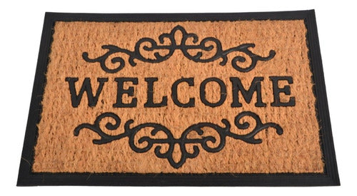 FR Non-Slip Coco Fiber Welcome Mat 0