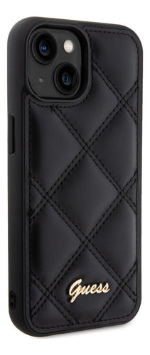 Funda Para iPhone 15 De Guess Capitoneado Negro 3