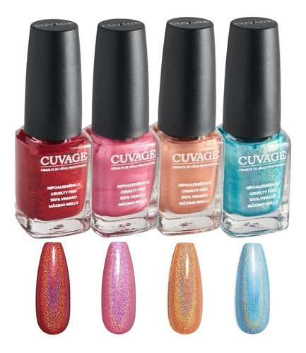 Cuvage Glitter Nail Polish Kit X 4 - Shine in Colors 6