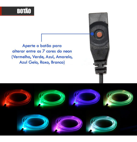 Fita Led Painel Jetta 2021 Luz Interna 5m Rgb Troca Cor 2