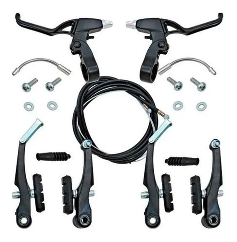 Logan V Brakes Complete Set with Levers and Cables (Pair) 0