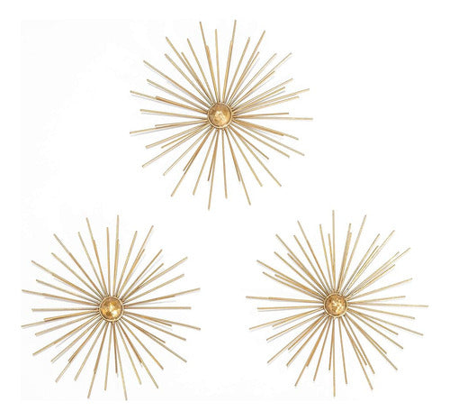 Habitat WA3716W Cabers Gold Starbursts Metal Wall Art 0