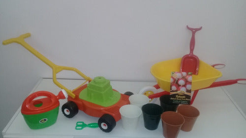 Mozart Toy Wheelbarrow + Lawn Mower + Seed Kit Devoto Toys 4