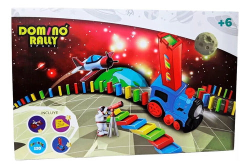 ZADIKIAN Domino Rally Space Train + Launcher with Airplane 5