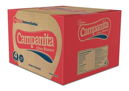 Campanita White Interfolded Paper Towel X 2500 Units 0