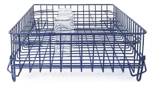 JyN Dish Rack with Draining Drawer and Coated Wire Grid 0