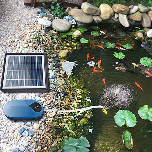 Bomba De Oxigênio Solar Tanque De Peixes Oxigenador De Bolha 2