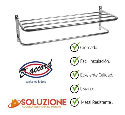 Repisa Estante Toallero Barral Baño Metalico Sanitario Deco 5