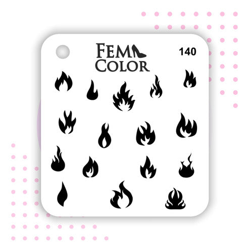 Acrylic Stamping Plate for Nail Decoration by Lefemme Mod.140 0