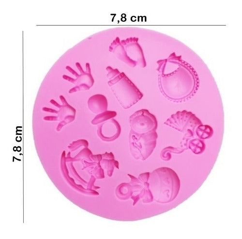 Molde De Silicone Chá De Bebê Maternidade P/ Confeitaria 1