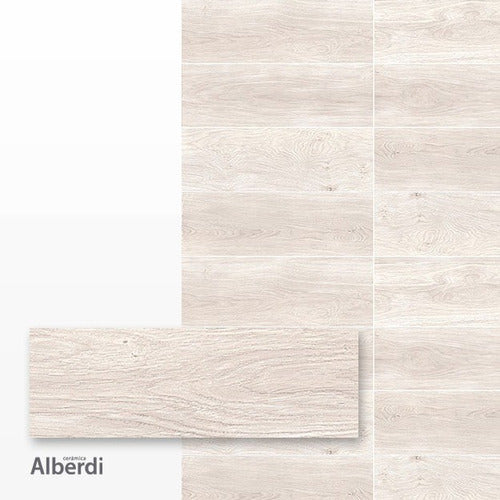 Alberdi Porcelanato Simil Madera Arce Blanco 20x60 1ª 1