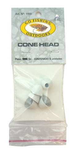 Go Fishing Cone Heads Go Fishing Metalicos 10mm 5pcs Atado De Moscas 7