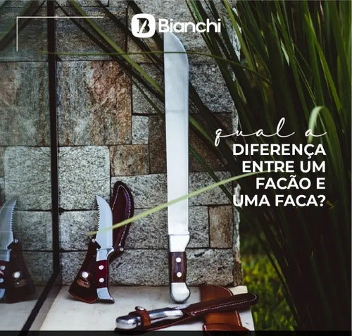 Facão Bianchi 22 Polegadas Cabo Em Madeira Sem Bainha 2