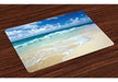 Lunarable Wave Place Mats Set De 4 Beach Con Foamy Waves En 3