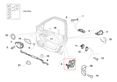 Cerradura De Puerta Del Der Fiat Palio 2001 Al 2004 1