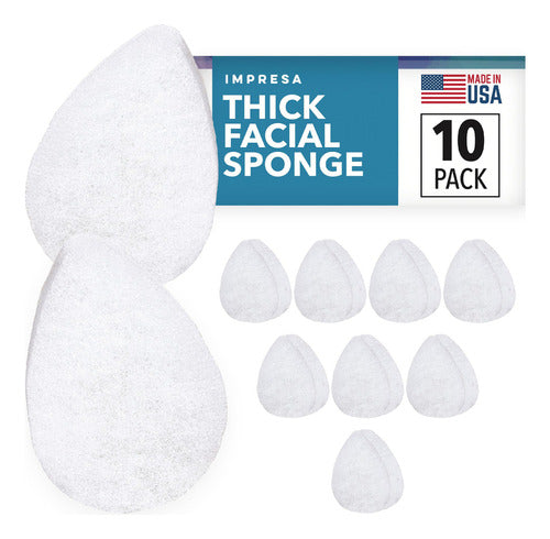 Impresa Extra Thick Facial Cleansing Sponge Pack of 10 0