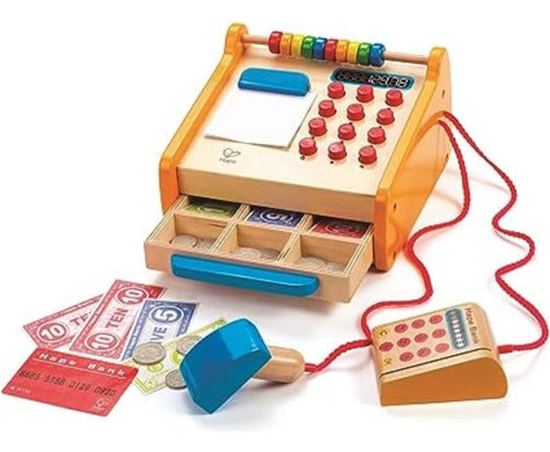 Hape Yellow Wooden Cash Register for Kids, 193 X 201 X 122 Cm 0