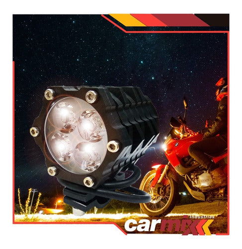 LED Motorcycle Headlight Projector 20W 2000 Lumens High/Low/Inter 3