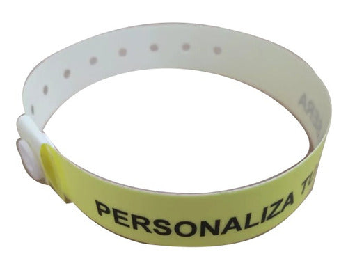 PVC 500 Custom Yellow Plastic Bracelets 0